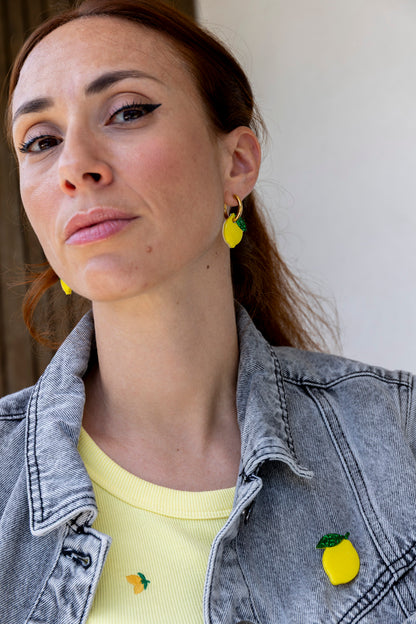 Broche Citron Bouton d'Or 🍋🌼
