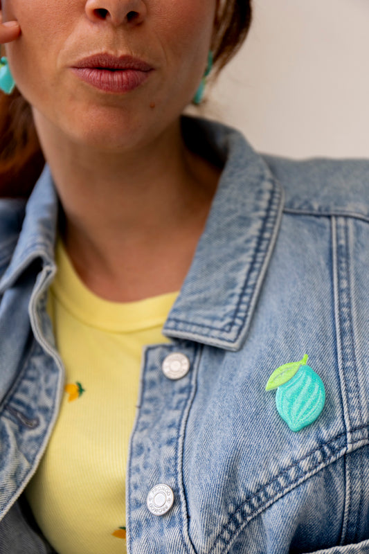 Broche Citron pastel blue 🍋🩵