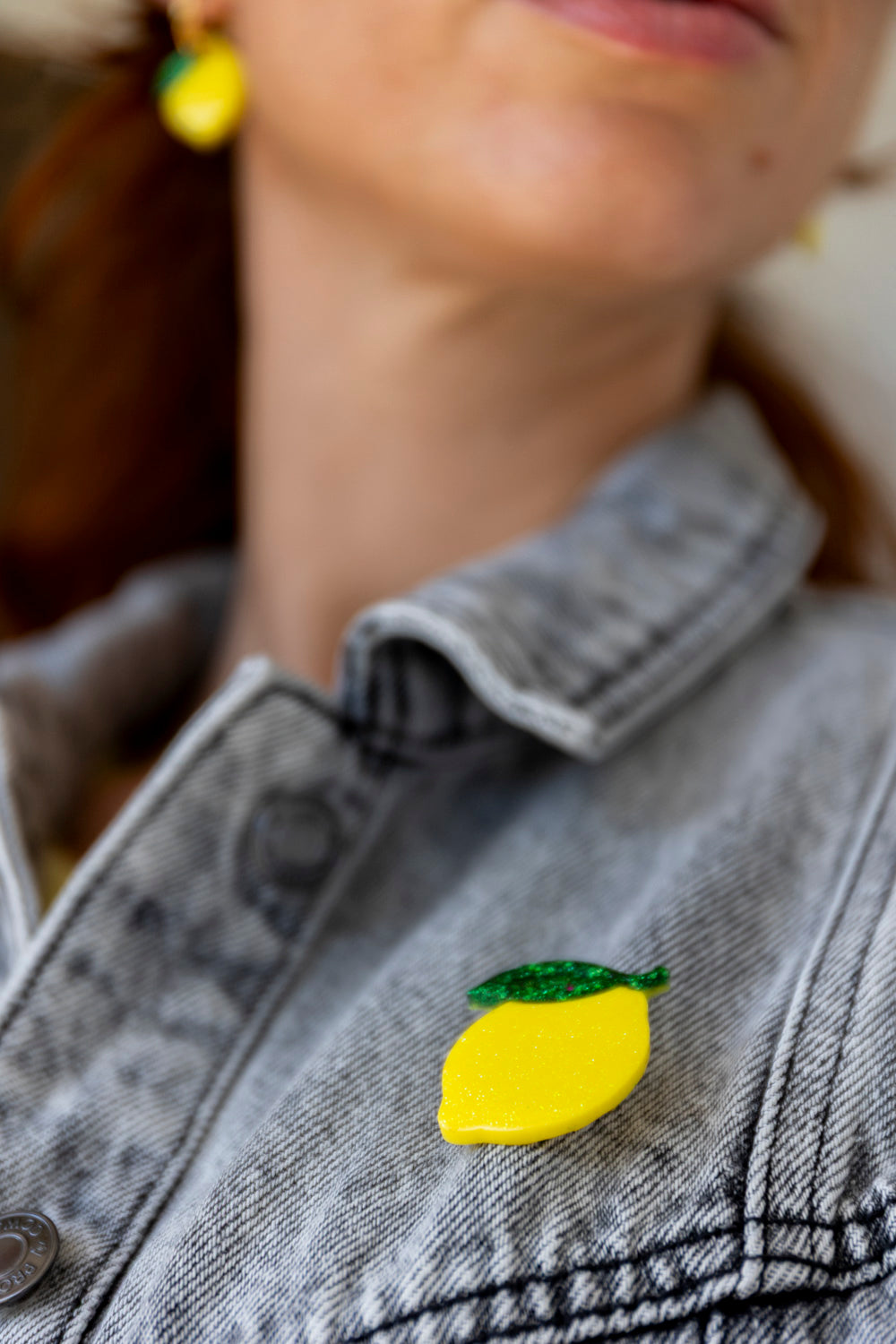 Broche Citron Bouton d'Or 🍋🌼