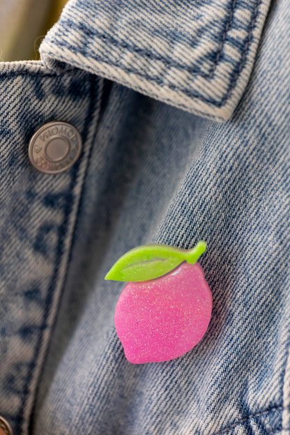 Broche Citron pastel pink 🍋🩷