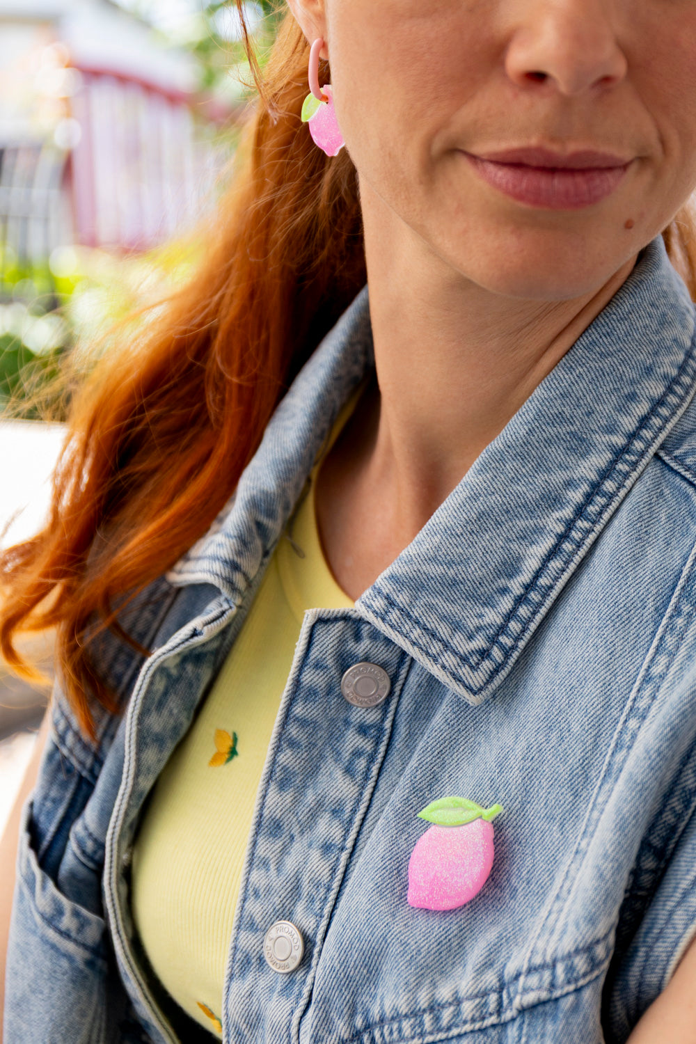 Broche Citron pastel pink 🍋🩷