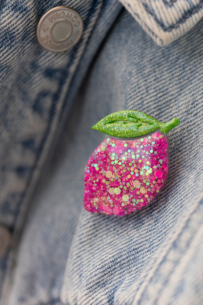Broche Citron Rose pep's 🍋🩷