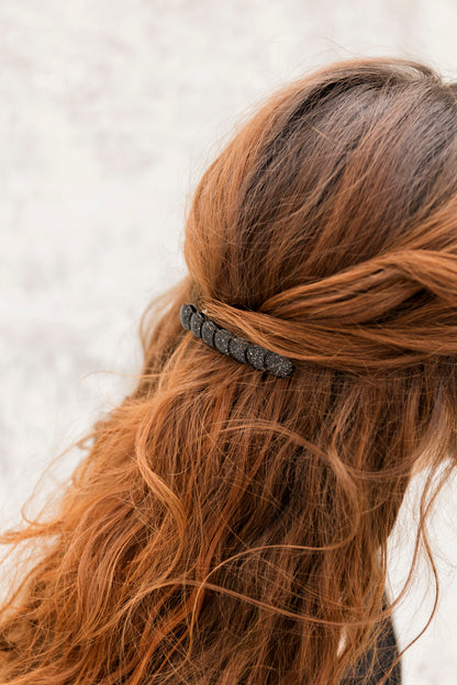 Barrette en résine époxy fabriquée à la main. 