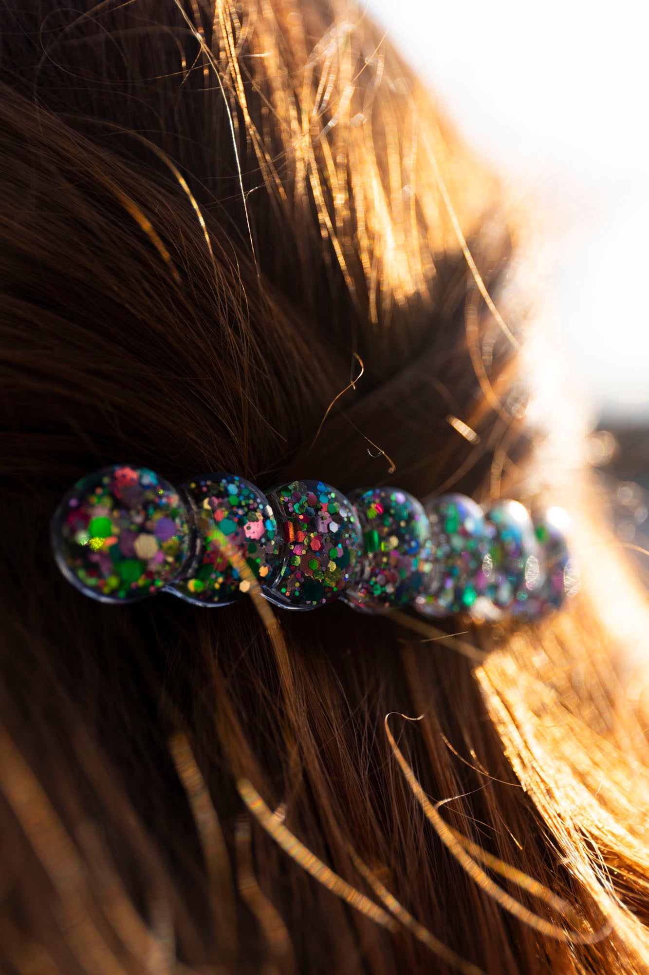 Barrette fabriquée à la main avec de la résine époxy